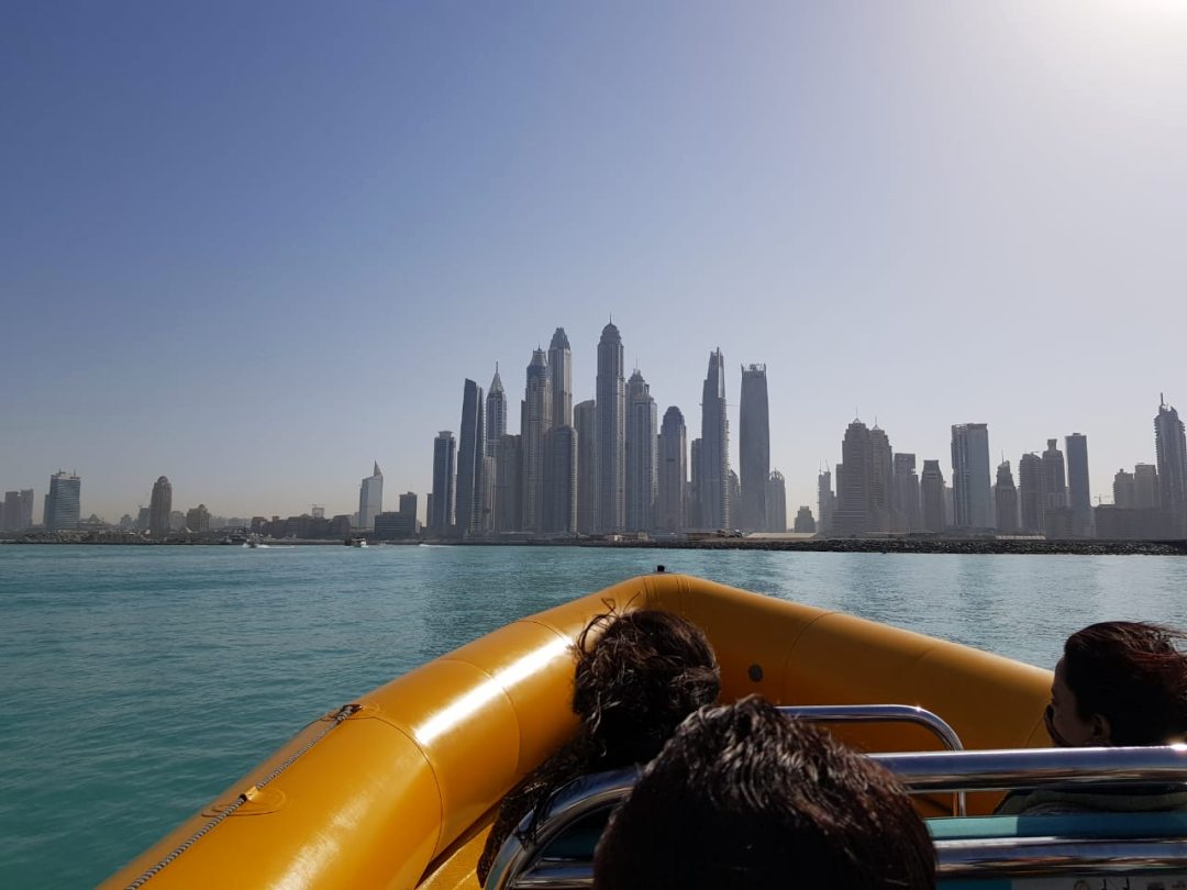 Yellow boat ride Dubai