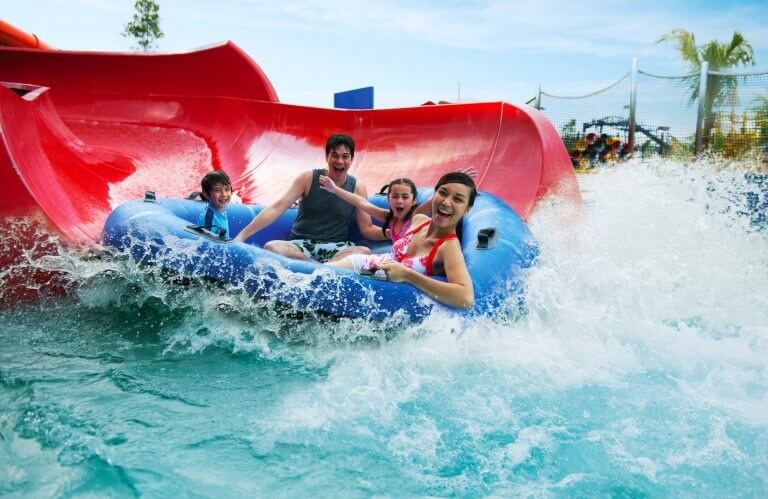 Family fun in water park